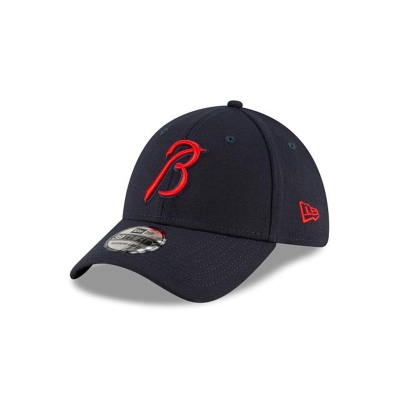 Atlanta Braves Gorra | New Era MLB Ligature 39thirty Stretch Fit Cap Mexico - Azules